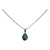 Gargantilha em Ouro Branco com Esmeralda e Diamantes Negros - comprar online