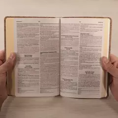 Biblia Sagrada | NVI | Letra Normal | Capa Luxo Madeira Escura - loja online