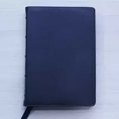 Biblia Sagrada | NVI | Premier Collection | Capa Couro Luxo Azul - Livraria Página Virada