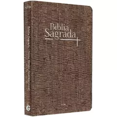 Biblia Sagrada | NVI | Letra Normal | Capa Luxo Madeira Escura