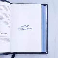Biblia Sagrada | NVI | Premier Collection | Capa Couro Luxo Azul