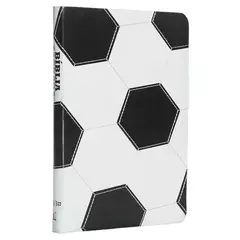 Biblia Sagrada Slim Futebol | NVI | Capa Luxo Couro Soft Preto e Branco - comprar online