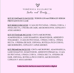 Curso de Extensiones de pestañas Técnica Clásica - Veronica Elizabeth Lashes & Beauty