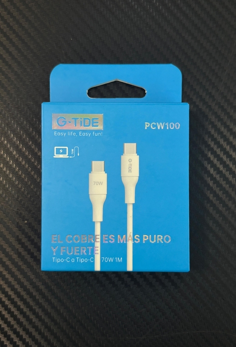 Cable G-TIDE PCW100 Tipo C - C 70W 1M