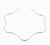 Choker de tubo ondulada banhada em Ródio Branco - comprar online
