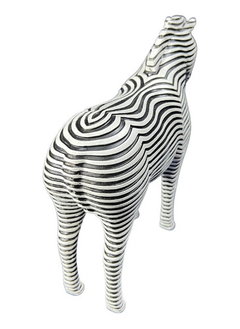 Escultura Zebra Em Polirresina Mart 16343 - MySweet Utilidades & Decoração