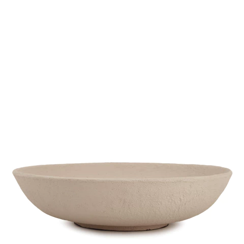 Centro de mesa decorativo em polirresina 35x9cm bege mart