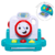 Máquina Fotográfica com Projetor brinquedo infantil buba +6m