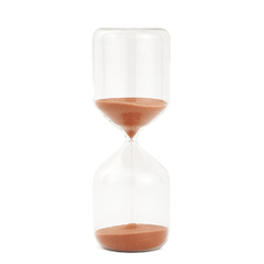 Ampulheta decorativa em vidro de 30 minutos terracota mart