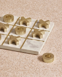 Jogo Da Velha Decor Em Cimento E Resina Off White/doura Mart - comprar online