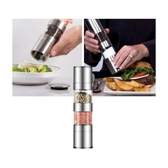 Moedor De Temperos Sal E Pimenta Manual Duplo Aço Inox mimo - comprar online