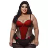 Espartilho Plus Size Bojo Tule Bordado Macler