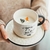 Set De Taza De Ceramica Con Plato Gatito 220ml - comprar online