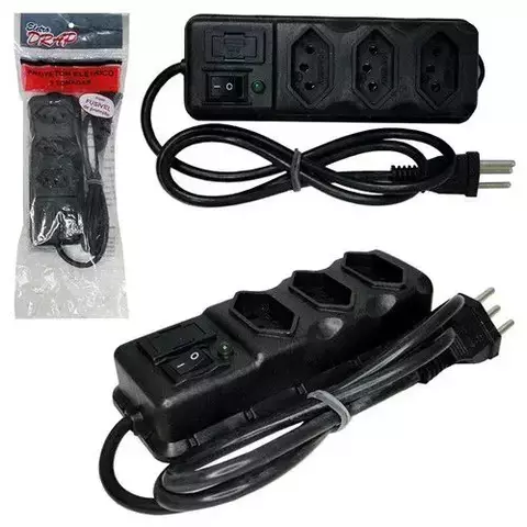 FILTRO DE LINHA 3 TOMADAS COM FUSIVEL