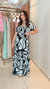 Vestido Belo Capricho Longo Estampa Preto e Branco - comprar online
