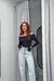 Blusa ombro a ombro longa na internet