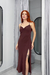 Vestido sleep dress midi Marrom na internet