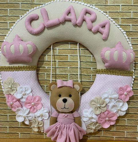 Guirlanda Enfeite de Porta Maternidade Ursinha
