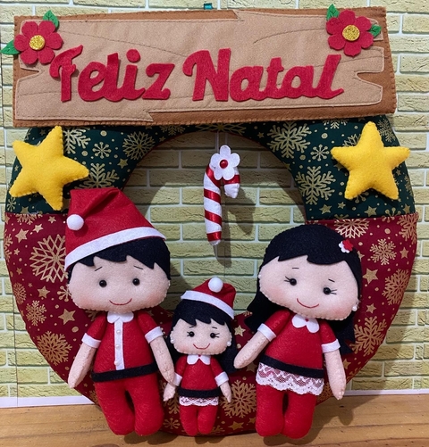 Guirlanda Enfeite de Porta Natal 3 a 4 pessoas