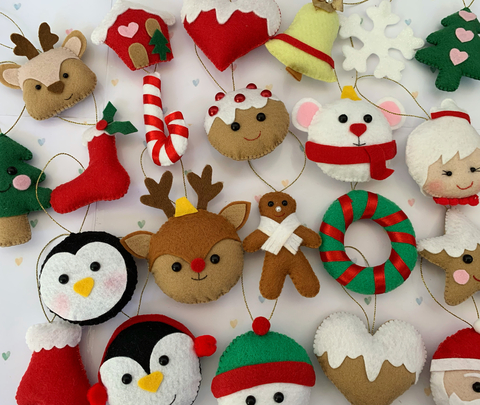 Kit 10 Pingentes para Arvore de Natal