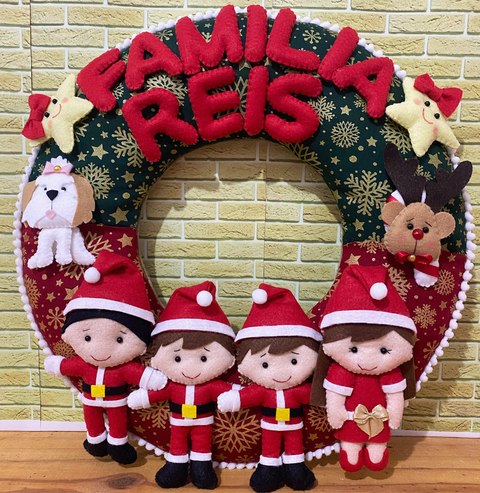 Guirlanda Enfeite de Porta Natal 3 a 4 pessoas