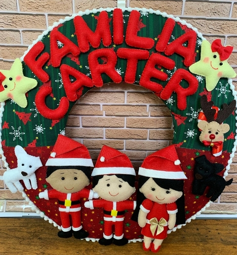 Guirlanda Enfeite de Porta Natal 3 a 4 pessoas