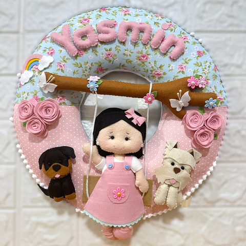 Guirlanda Enfeite de Porta Maternidade Menina