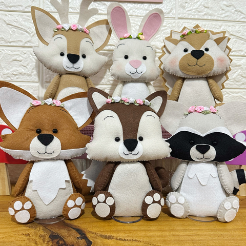 Kit 6 Bonecos Bosque Encantado