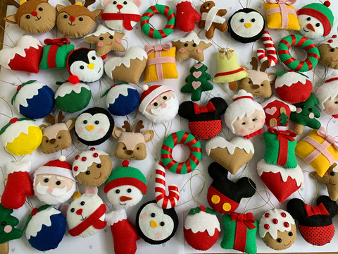 Kit 10 Pingentes para Arvore de Natal