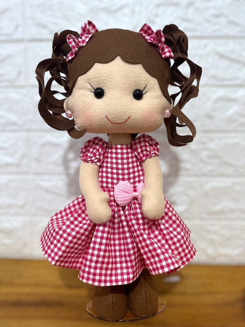Boneca Menina Fazendeira Feltro