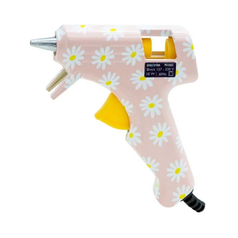 Pistola Cola Quente Pequena 10 Watts Floral - Brw