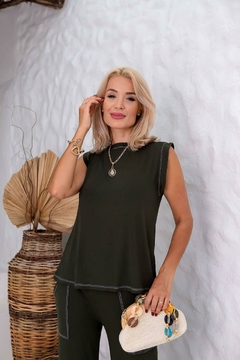 Imagem do Conjunto Pantalona Regata Pesponto Fernanda