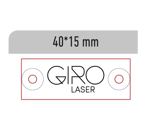 Etiquetas acrílicas 40 x 15 mm x 100 - comprar online
