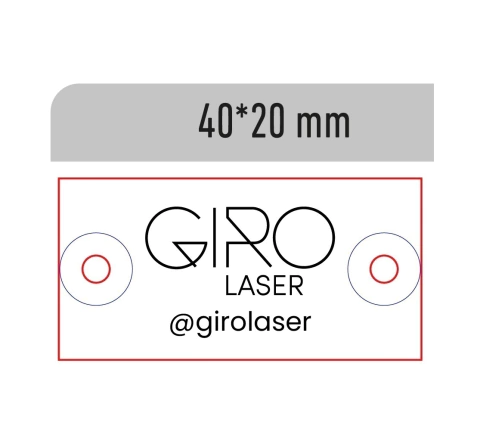 Etiquetas acrílicas 40 x 20 mm x 100 - comprar online