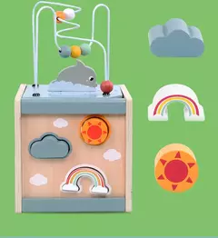 Cubo de madeira na internet