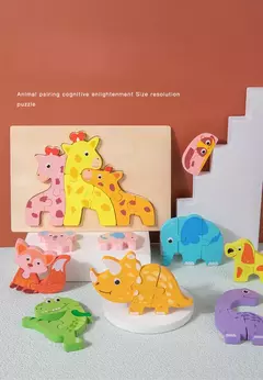 Brinquedos Quebra-cabeça de Madeira