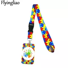 Imagem do Cordão com porta cartão - Crachá - Autismo