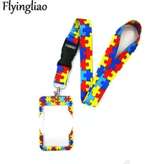 Imagem do Cordão com porta cartão - Crachá - Autismo