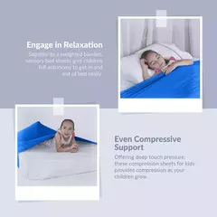 Lençol sensorial para crianças e adultos, conforto elástico na internet