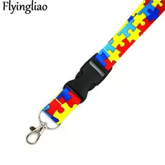 Cordão com porta cartão - Crachá - Autismo - Loja Mundo Sensorial