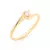 ANEL SOLITÁRIO BANHADO A OURO 18K COM ZIRCÔNIA 510516