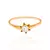 ANEL SOLITÁRIO BANHADO A OURO 18K COM CRISTAL BRANCO 510170 na internet
