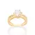 ANEL SOLITÁRIO BANHADO A OURO 18K COM ZIRCÔNIAS 513434 - Ayla Rosa Semi Jóias