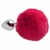 Plug Anal Médio Aço Pompom Rosa Coelho Sexy Import