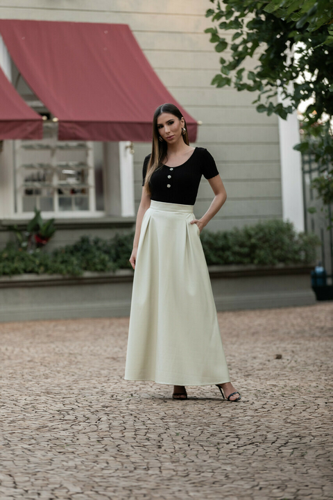 SAIA LONGA COURO OPAL CREME - comprar online