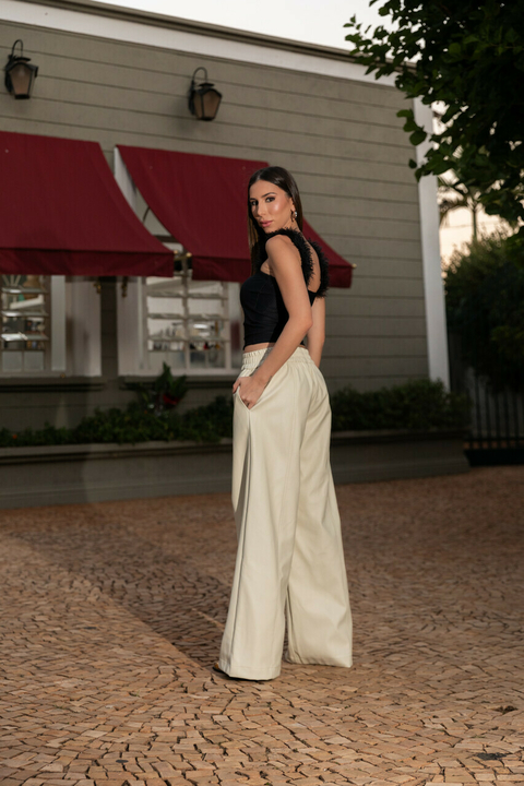 CALÇA COURO OPAL CREME - comprar online