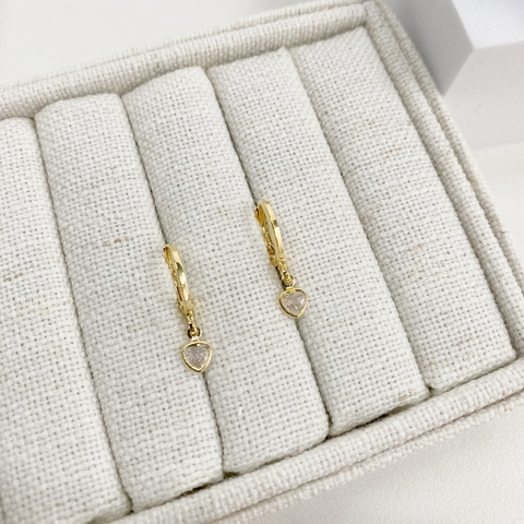 Argolinha Coração Cristal