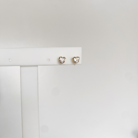 Brinco Coração Cristal P