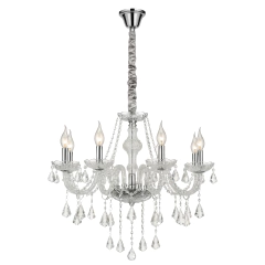 Lustre Candelabro 6 Braços de Cristal Legítimo K9 - comprar online