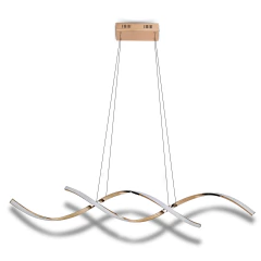Lustre Pendente Led Espiral Rosé Gold Luminária Moderna DNA - comprar online